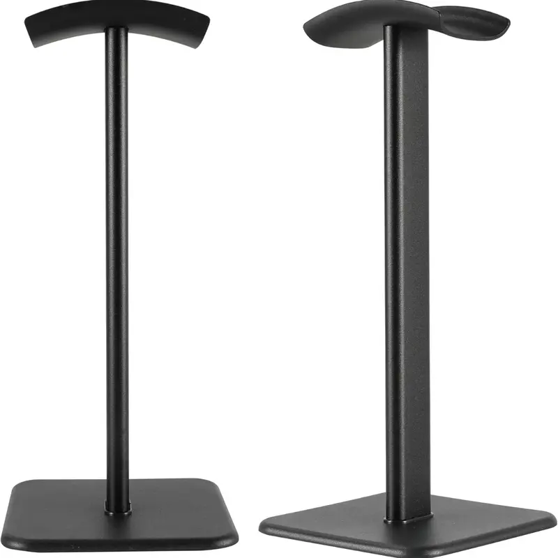 Aluminum Metal Headphone Stand - Universal Headphone Accessories for AirPods Max, HyperX Cloud II, Xbox 1, Turtle Beach, Sennheiser, Sony, Bose, Beats PC Gaming & Bluetooth Headsets (Black) - Audio Accessories