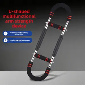 Adjustable Arm Strength Arm Muscle Trainer Men's Spring U-Bar High Elasticity Multifunctional U-Shaped Arm Trainer pro twister body Forearm Twister Trainer arm workout equipment