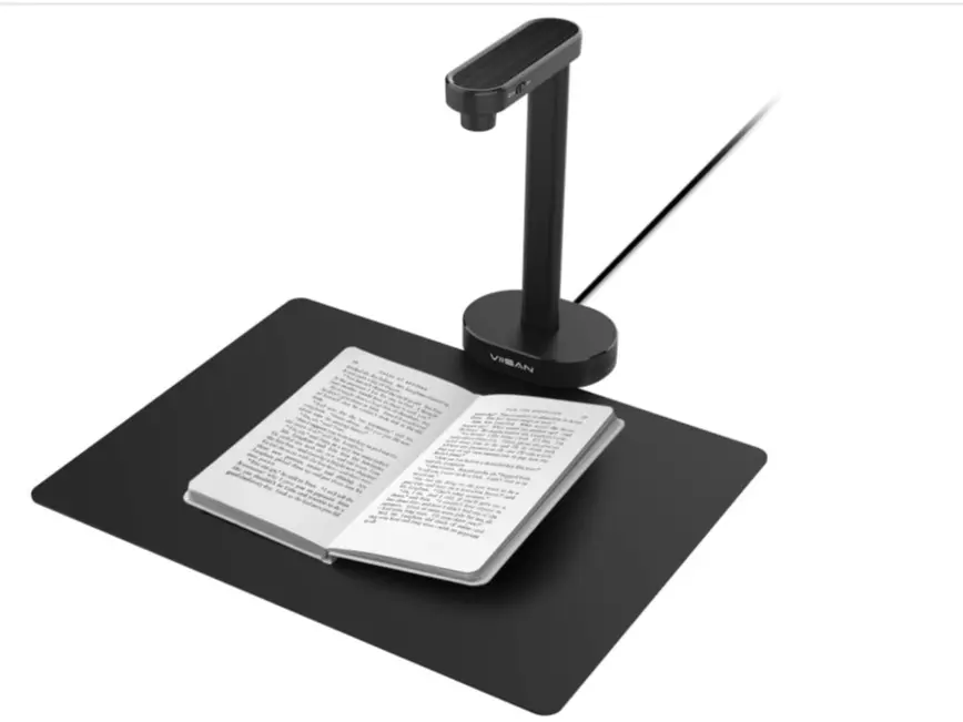 VIISAN A8401 Document Camera & Book Scanner, 16MP USB Portable Scanner for Computers, Laptops/Desktops, Deskewing, OCR Scan, TTS, Barcode Recognition, Works with Windows & MacOS (Ideal for Child Language Learners, Compatible with Excel & Word)