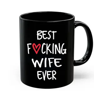 Best Fking Wife Ever Mug, Mother's Day Cute Gift For Wife, Funny Husband, Family Mugs for Her Double-Sided Ceramic Coffee Mom