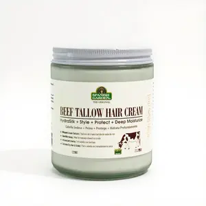 Spanish Garden Beef Tallow Hair Creme - Hydrate Style & Protect with Natural Herbs & Beef Tallow for All Hair Types