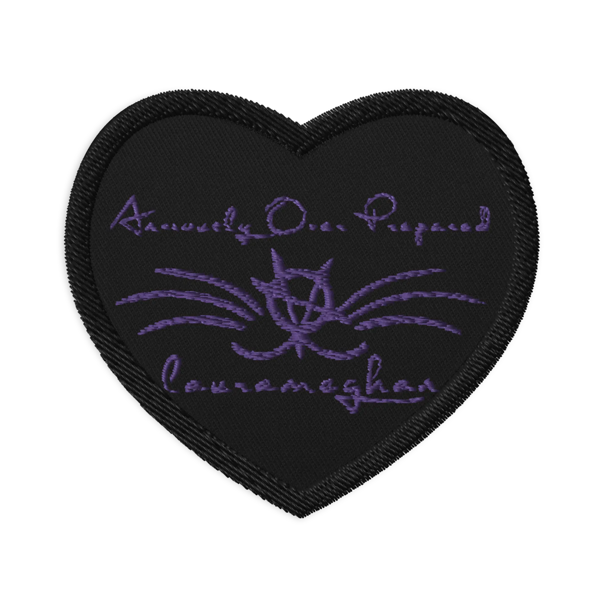 laurameghan logo heart Embroidered patches