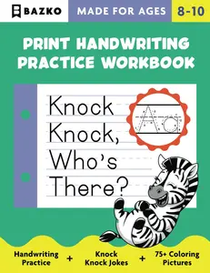 Handwriting Practice for Kids Ages 8-10: Fun Exercises to Improve Writing Skills. Hilarious Knock Knock Jokes.: Print Handwriting Practice