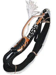 EPT Black & White Poly Pro 9/7 RH 3/4 x 3/4" Rodeo Rope with 9" Handle American Style 16' Pro Quality Soft Rope 60 Day Warranty