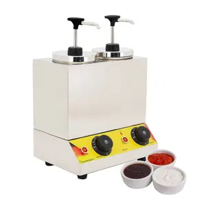 AP-314S Electric Sauce Dispenser | Double-Head Topping Warmer | Sauce Dispenser | Commercial and Home Use