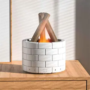 Safe Simulation Flame Fire Pit Humidifier Aroma Diffuser