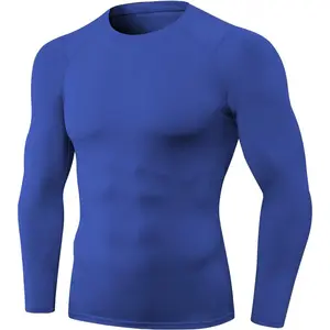 1 Pack Men's Compression Shirts Long Sleeve Athletic Workout Base Layer Quick Dry Fit Basketball Football Tops Undershirts