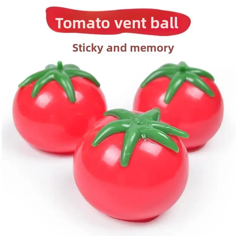Stress-Relief Unbreakable Tomato Water Ball, Cute Fidgets Fruit-Squeezing Toy for Fidget Toy Lovers, Fidget Toy Lover