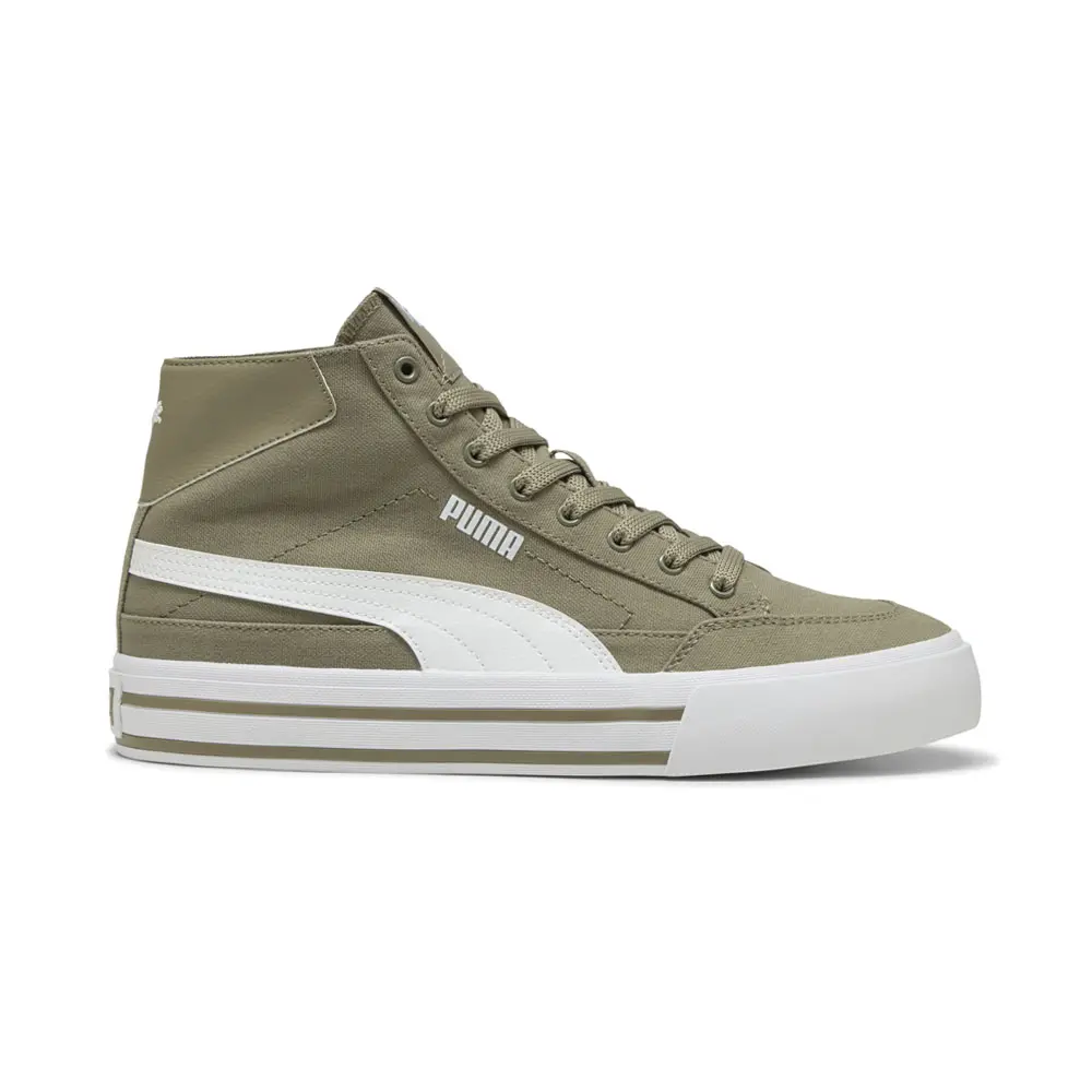 PUMA Mens Court Classic Vulcanized Mid Formstrip Lace Up Sneakers Shoes Casual - Brown