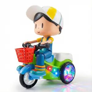 Electric Stunt Tricycle Toy for Kids with Flashing Lights Dynamic Music Obstacle Avoidance Fun Tricks Ideal Gift for Birthdays and Christmas