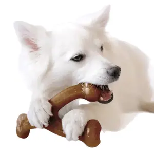 Benebone Wishbone Durable Dog Chew Toy for Aggressive Chewers, Real Bacon, Medium - Made in USA