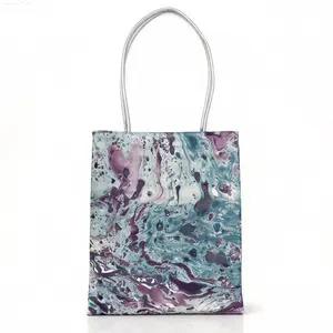 MIRANIQUE Handmade Marbled Satin Shoulder Bag | One-of-a-Kind Everyday Handbag