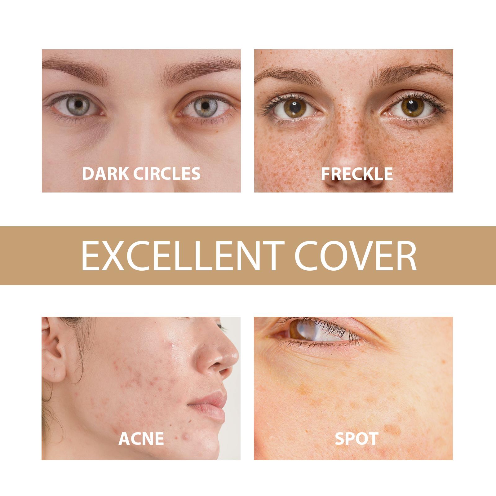 Hydrating Moisturizing Foundation, Brightening, Full Coverage, Oil Control, Fine Texture, Lightweight & Long-Lasting