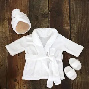 Baby Bathrobe Set, Boys & Girls Baby Pajama Sets, Unisex Infant Sleepwear with Belt, Soft Cotton Material, Perfect Gift for Newborns