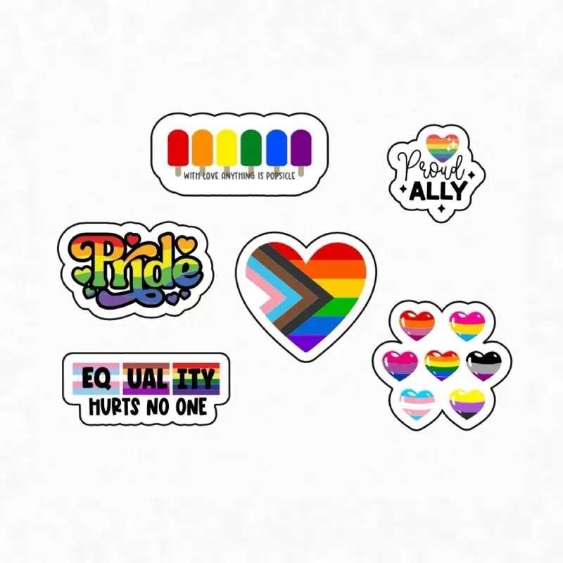 PRIDE STICKERS Perfect For Pride Month with Rainbow Colors and Equality Message