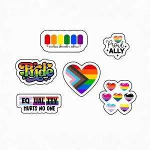 PRIDE STICKERS Perfect For Pride Month with Rainbow Colors and Equality Message