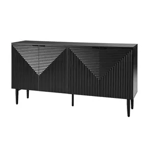 Burkart 4 Door Sideboard - Available in Black, White, or Navy -  63 x 15.8 x 33 in