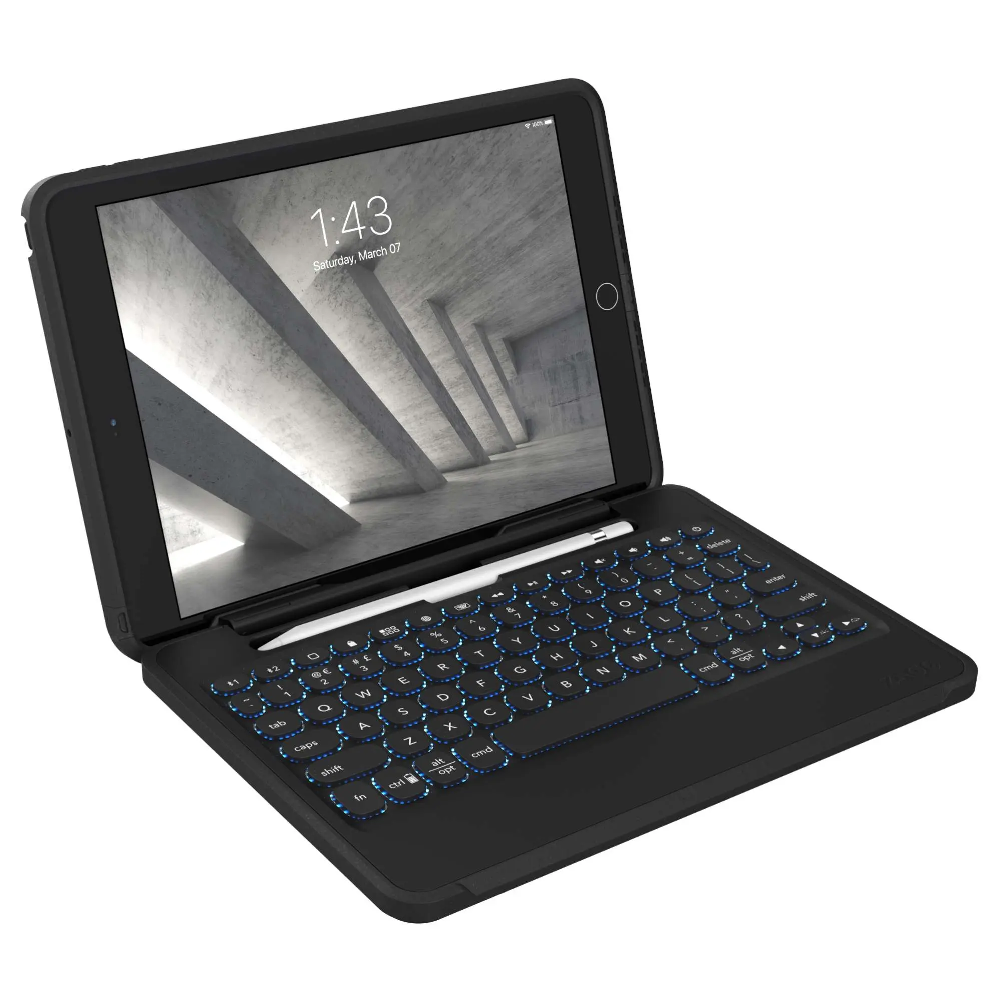 ZAGG Rugged Book Detachable Case and Magnetic-Hinged Keyboard for iPad Air 3  iPad Pro 10.2" and iPad Pro 10.5" (9th Generation)  Multi-Device Bluetooth Pairing  Backlit Keyboard  Durable