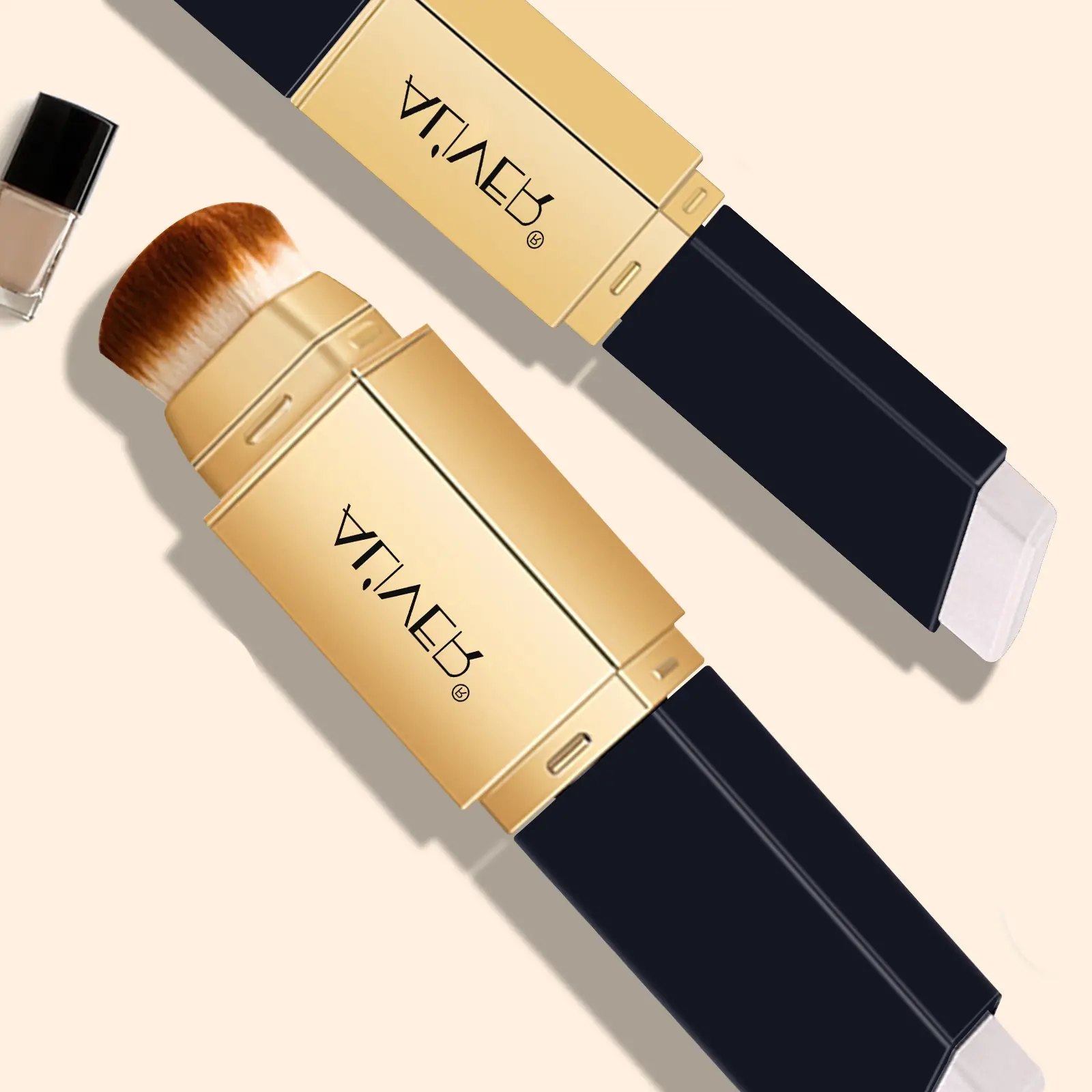 Aliver 2-In-1 Foundation Stick Ivory 12g, Multi-Functional Face Makeup & Contouring Balm, Buildable Matte Coverage, All Day Coverage, Natural Matte Finish, Long-Lasting Waterproof, Concealer Stick, Matte Longwear Foundation