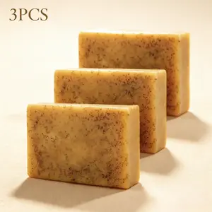 Turmeric Kojic Acid Soap Bars (3Pcs) - Lemon Extract Dark Spot Corrector, Deep Cleansing & Brightening SkincareLemon Extract Infused, Dark Spot Corrector, Deep Cleansing Brightening Skincare Soap for Body & Face honey