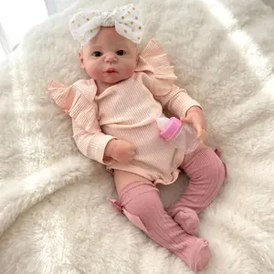 Realistic Reborn Baby Dolls - 22Inch / 11.3lb Real Life Full Body Silicone Baby Doll Girl With Drink And Wet System, Silicone Baby With Baby Doll Clothes And Accessories Set For Ages 3+ Gift