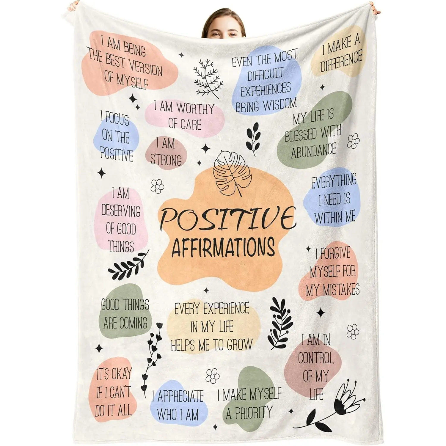 Get Well Gifts for Women, Encouragement Gifts for Women,Christmas Inspirational Gift for Woman, Positive Gift for Woman Blanket for Mom Friend Sister Coworker 60" x 50"