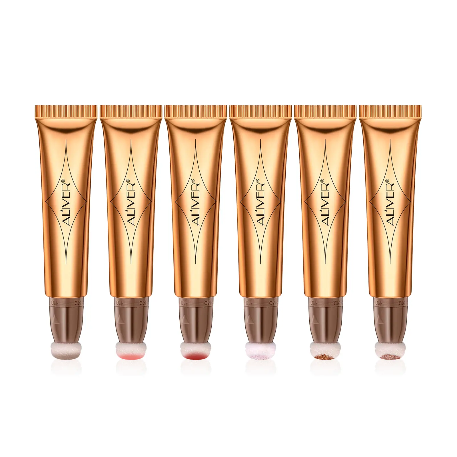 Aliver Multifunctional Makeup Wand Set, Blush Beauty Wand, Matte Face Blush with Cushion Applicator, Natural Silky Smooth Creamy Dewy Liquid Blush Wand for Cheek Lip 6 colors
