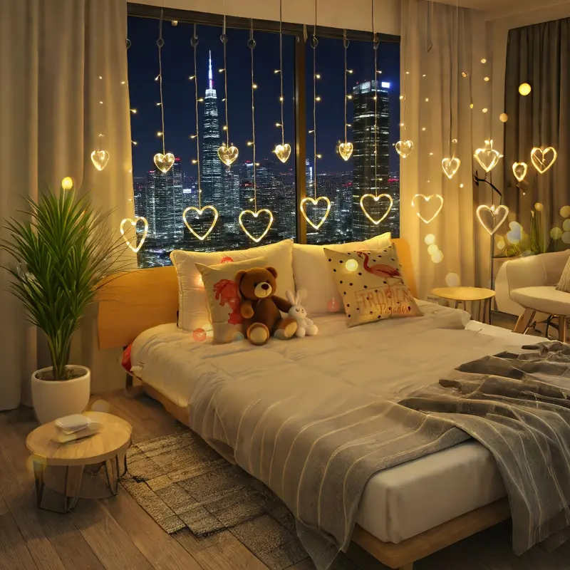1PCS LED String Lights - Heart-shaped Fairy Lights, Suitable for Valentine's Day Wedding, Restaurant and Holiday Decoration.Heart-shaped design makes it an ideal choice for Valentine's Day gifts, birthday gifts, and Christmas decorations