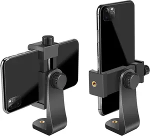 Sharingmoment Premium Smartphone Holder - Versatile Tripod Mount Adapter for iPhone & Android - Rotatable Clip with 1/4 Inch Screw - Perfect for Selfie Sticks & Camera Stands - Adjustable Vertical & Horizontal Use SharingMoment