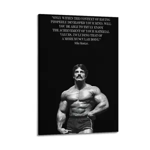 Mike Mentzer Poster for Bedroom Aesthetic Canvas Wall Art Living Room Posters Painting Picture Print Modern Family Decor Artist Bathroom Poster