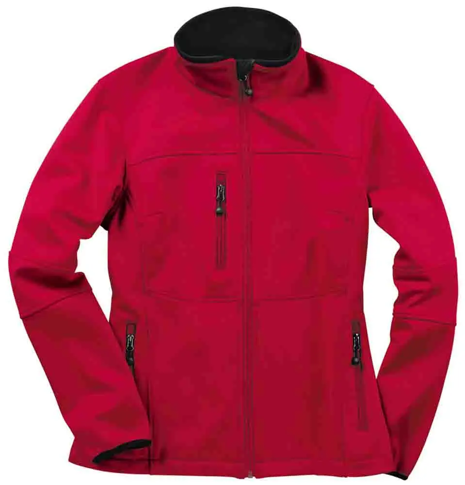 River's End Womens Soft Shell Jacket Casual Outerwear Athletic - Red River's End Womens Soft Shell Jacket Casual Outerwear Athletic - Red