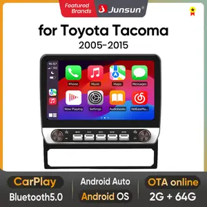 Android 15 Car Radio Stereo for for Toyota Tacoma 2005-2015,10-Inch Touch Screen 2GB RAM 64GB ROM Supports CarPlay/Android Auto, Bluetooth, WiFi, GPS, FM/AM,Without Camera