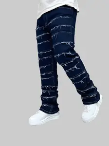 Vintage Frayed Jeans Men's Distressed Denim Trendy Raw Edge Design Slim Fit Dark Washed Fashion Outfit levis 527 size  12  jeans japanese  raw  denim Embroidered Camouflage Double Waist Shorts  mid  rise  cotton  94  baggy Autumn Sport Tracksuit Set 567