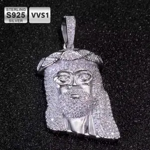 Moissanite Jesus Pendant 925 VVS