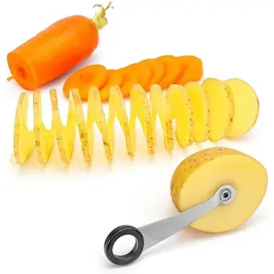 Piranha Spiral , 2025 Stainless Steel Spiral  for Veggies, Kitchen Spiralizer Tool for Cucumber, , Carrot and More