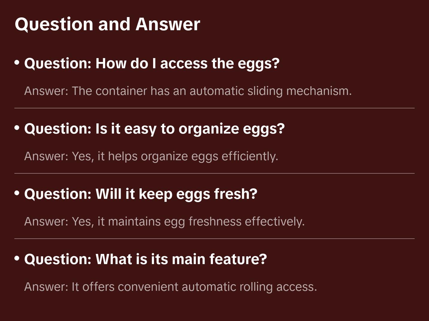 Sliding Egg Storage Container-Convenient Automatic Rolling Boxes Organiser