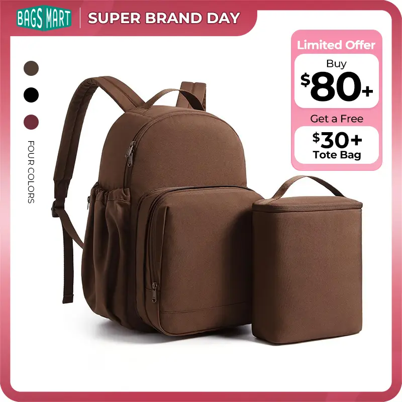 【NEW IN】BAGSMART Commuter Backpack With Detachable Insulated Lunch Pouch Set, 32L Large Capacity 15.6" Laptop Backpack, Water Repellent Lightweight Work Bag For Women Men Daily Commute Travel Super Brand Day tiktokshopbacktoschool
