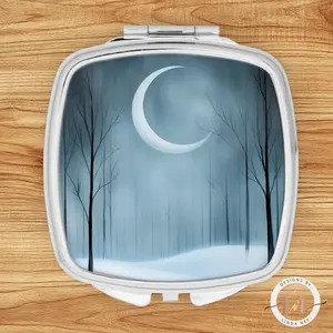 Celestial Moon Compact Mirror - Witchy Solstice Gift