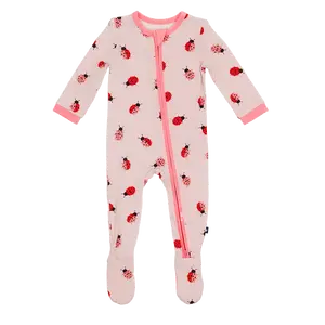 Zip Footie in Ladybug Lane