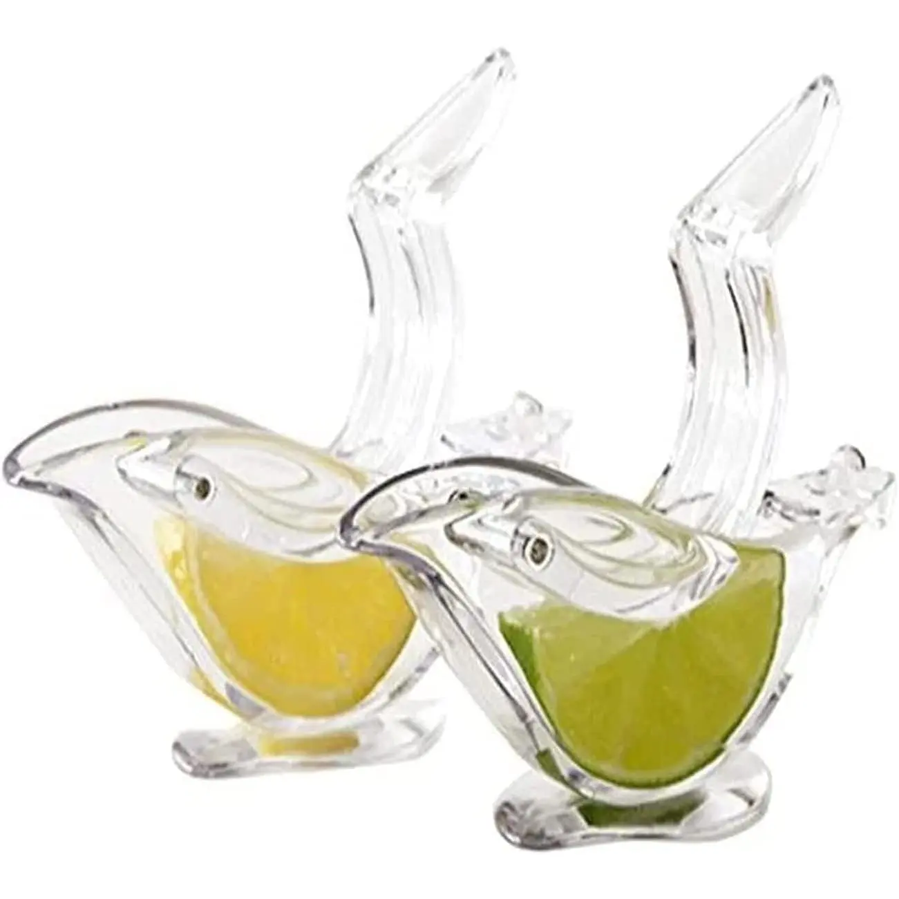 2 Pcs Manual Juicer Lemon Squeezer Juice Acrylic Clip Hand Orange Machine Boat Shape Squeeze squeezers