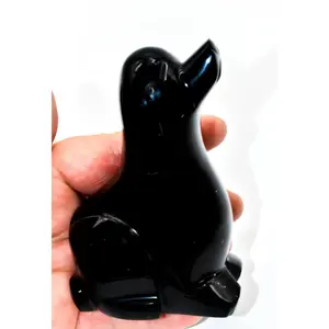 Gold Sheen Large Obsidian Dog