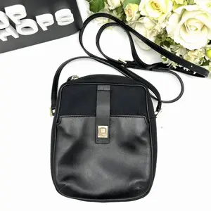 Pre-owned SALVATORE FERRAGAMO As Shown Messenger Bags Gancini Canvas and Leather Crossbody Bag RS2601941