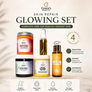 Skin Repair Glowing Set - Daily Skincare Routine for Radiant Complexion & Hydration - Cosmetic