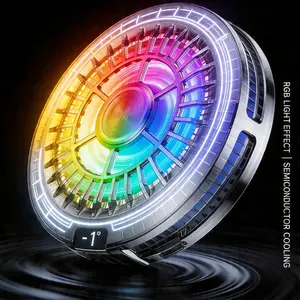 High-Power Semiconductor Cooling Pad, True 0°c Freezing, Magnetic/battery Dual-Use, Lightweight, Low Noise Cooling, Silent Fan, RGB Lights, Overheat Protection, Gaming Laptop Cooler