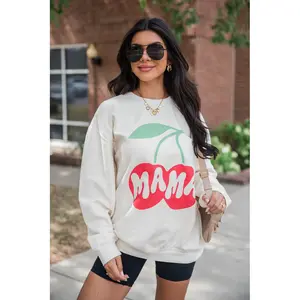 Mama Cherry Cream Graphic Sweatshirt SALE