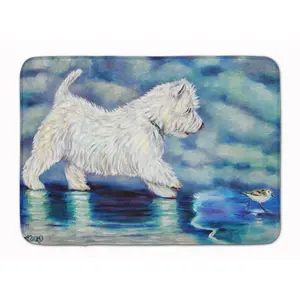 Carolines Treasures  Misty Westie Machine Washable Memory Foam Mat