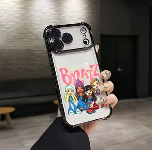 Y2K Fashion Dolls Bratz Aesthetic Design Pattern Casing For iPhone 17 16 15 14 13 12 Samsung 22 23 24 25 Plus Pro Max Ultra Soft Silicon TPU Shockproof Protector Vintage Unique Fashion Mobile Phone Case trendy stylish gift