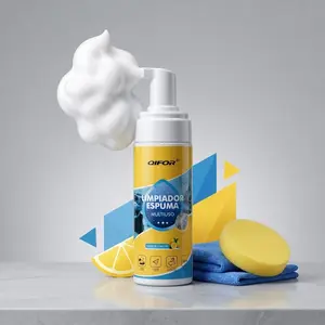 QIFOR 4-in-1 Multi-Enzyme Foam Cleaner: Heavy Duty Stain Remover for Car Interior, Sofa, Home Deep Cleaning & Fabric - No Rinse Required (Must-Have)
