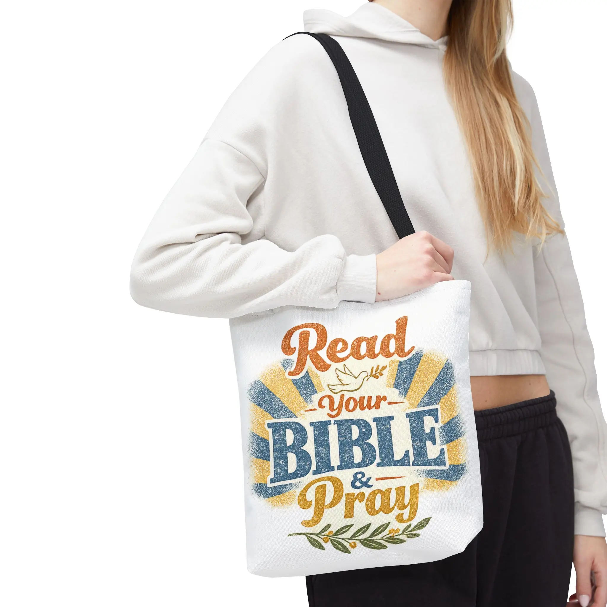 Read Your Bible and Pray Canvas Tote Bag
