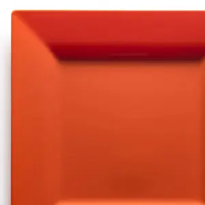 Burnt Orange Square Plastic Dinner Plates (9.5")